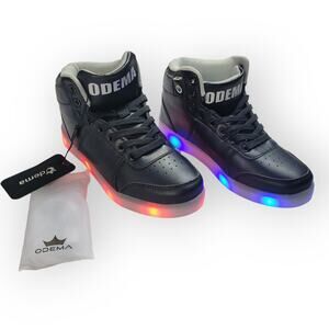 Dema Light Up High Top Shoes W 4.5 Kids 3.5 Black Streetwear Festival Cyber Punk